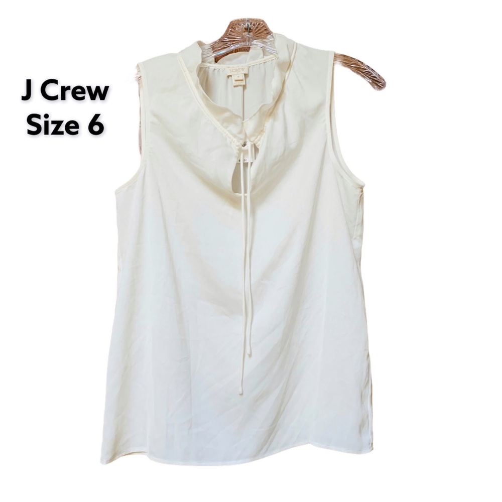🆕 J.CREW white ruffle V-neck blouse NWT - Picture 12 of 13